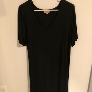 Black V Neck Dress